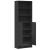 Dulap înalt cu LED negru 69x32,5x200 cm lemn prelucrat GartenMobel Dekor
