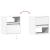 Noptiere montate pe perete cu lumini LED, 2 buc., alb GartenMobel Dekor