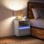Noptieră montată pe perete cu lumini LED, sonoma gri GartenMobel Dekor