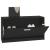 Bancheta pantofar, negru, 80x24x45 cm, lemn prelucrat GartenMobel Dekor