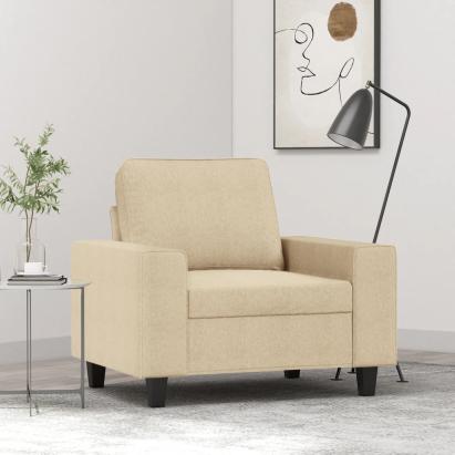 Fotoliu canapea, crem, 60 cm, material textil GartenMobel Dekor