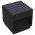 Măsuță de cafea cu LED infinity, negru, 50x50x50 cm GartenMobel Dekor