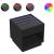 Măsuță de cafea cu LED infinity, negru, 50x50x50 cm GartenMobel Dekor