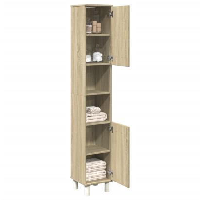 Dulap de baie, stejar sonoma, 30,5x30x179 cm, lemn prelucrat GartenMobel Dekor