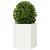 Jardinieră de grădină alb 46x40x45 cm oțel hexagonal GartenMobel Dekor