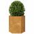 Jardinieră grădină 2 buc. 46x40x45cm oțel corten hexagonală GartenMobel Dekor