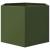 Jardinieră grădină verde măsliniu 69x60x45 cm oțel hexagonal GartenMobel Dekor