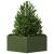 Jardinieră grădină verde măsliniu 138x120x45 cm oțel hexagonal GartenMobel Dekor