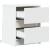 Noptiere cu lumini LED, 2 buc., alb, lemn prelucrat GartenMobel Dekor