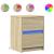 Noptiere cu lumini LED, 2 buc., stejar sonoma, lemn prelucrat GartenMobel Dekor