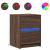 Noptiere cu lumini LED, 2 buc., stejar maro, lemn prelucrat GartenMobel Dekor
