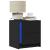 Noptiere cu lumini LED, 2 buc., negru, lemn prelucrat GartenMobel Dekor