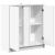 Dulap cu LED, alb, 77x34x85 cm, lemn prelucrat GartenMobel Dekor