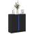 Dulap cu LED, negru, 77x34x85 cm, lemn prelucrat GartenMobel Dekor