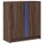 Dulap cu LED, stejar maro, 77x34x85 cm, lemn prelucrat GartenMobel Dekor