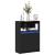 Dulap cu LED, negru, 72x34x100 cm, lemn prelucrat GartenMobel Dekor