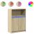 Dulap cu LED, stejar sonoma, 72x34x100 cm, lemn prelucrat GartenMobel Dekor