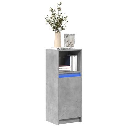 Dulap cu LED, gri beton, 38x34x100 cm, lemn prelucrat GartenMobel Dekor