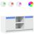 Dulap TV cu LED, alb, 100x34x50 cm, lemn prelucrat GartenMobel Dekor