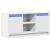Dulap TV cu LED, alb, 100x34x50 cm, lemn prelucrat GartenMobel Dekor