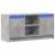 Dulap TV cu LED, gri beton, 100x34x50 cm, lemn prelucrat GartenMobel Dekor