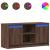 Dulap TV cu LED, stejar maro, 100x34x50 cm, lemn prelucrat GartenMobel Dekor