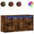 Dulap TV cu LED, stejar fumuriu, 100x34x50 cm, lemn prelucrat GartenMobel Dekor