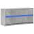 Dulap TV cu LED, gri beton, 100x34x50 cm, lemn prelucrat GartenMobel Dekor