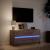 Dulap TV cu LED, stejar maro, 100x34x50 cm, lemn prelucrat GartenMobel Dekor