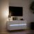 Comodă TV de perete cu lumini LED, alb, 100x31x45 cm GartenMobel Dekor