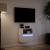 Comodă TV de perete cu lumini LED, alb, 41x31x45 cm GartenMobel Dekor