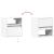 Comode TV de perete cu lumini LED, 2 buc., alb, 41x31x45 cm GartenMobel Dekor