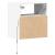 Comode TV de perete cu lumini LED, 2 buc., alb, 41x31x45 cm GartenMobel Dekor