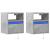 Comode TV de perete cu lumini LED 2 buc. gri beton 41x31x45 cm GartenMobel Dekor