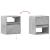 Comode TV de perete cu lumini LED 2 buc. gri beton 41x31x45 cm GartenMobel Dekor