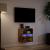 Comodă TV de perete cu lumini LED, stejar fumuriu, 41x31x45 cm GartenMobel Dekor