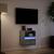 Comodă TV de perete cu lumini LED, gri sonoma, 41x31x45 cm GartenMobel Dekor