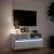 Comodă TV de perete cu lumini LED, alb, 100x31x45 cm GartenMobel Dekor
