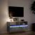 Comodă TV de perete cu lumini LED, gri beton, 100x31x45 cm GartenMobel Dekor