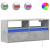 Comodă TV de perete cu lumini LED, gri beton, 100x31x45 cm GartenMobel Dekor