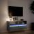 Comodă TV de perete cu lumini LED, gri sonoma, 100x31x45 cm GartenMobel Dekor
