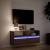 Comodă TV de perete cu lumini LED, stejar maro, 100x31x45 cm GartenMobel Dekor