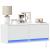 Comodă TV de perete cu lumini LED, alb, 100x31x38 cm GartenMobel Dekor