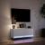 Comodă TV de perete cu lumini LED, alb, 100x31x38 cm GartenMobel Dekor