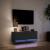 Comodă TV de perete cu lumini LED, negru, 100x31x38 cm GartenMobel Dekor