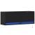 Comodă TV de perete cu lumini LED, negru, 100x31x38 cm GartenMobel Dekor