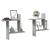 Rafturi perete, 2 buc., gri beton, 50x12x50 cm, lemn prelucrat GartenMobel Dekor