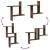 Rafturi de perete 2 buc. stejar maro 50x12x50 cm lemn prelucrat GartenMobel Dekor