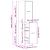 Dulap farmacie, alb extralucios, 30x41x144,5 cm, lemn prelucrat GartenMobel Dekor