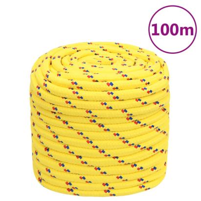 Frânghie de barcă, galben, 18 mm, 100 m, polipropilenă GartenMobel Dekor